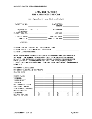 fillable online adem alabama adem ust closure site assessment form dd form 1164