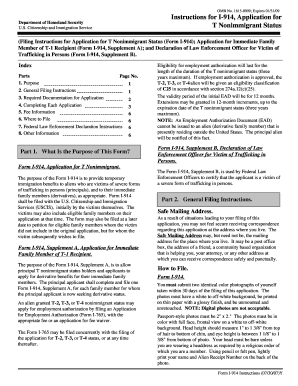 Instructions for I-914, Application for T Nonimmigrant Status - ILW.com