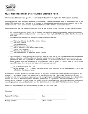 Qualified Reservist Distribution Election Form