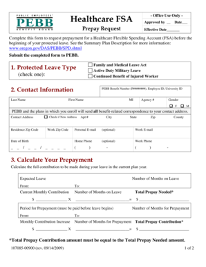 Healthcare FSA Prepayment Request Form