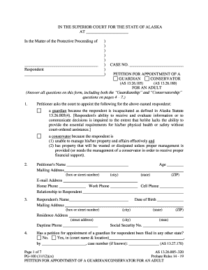 petition for appointment of guardian and conservator fillable