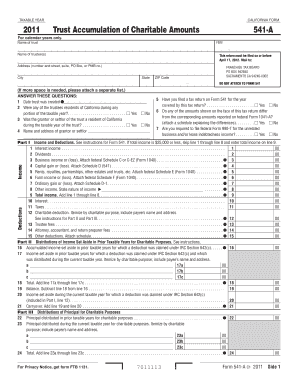 California Form 541-A 2011