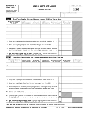 Schedule D Form 1065 Capital Gains and Losses