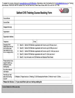 Cvs application online - Salford CVS Training Course Booking Form - Salford Online
