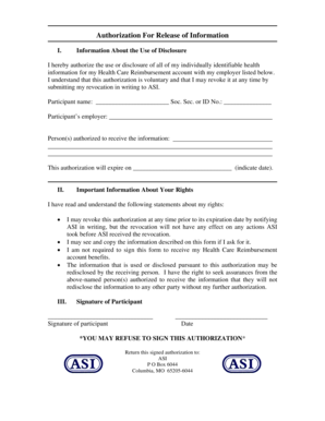 Authorization For Release of Information