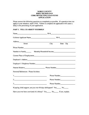 cdbg revolving loan fund application forms