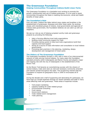 Greenways Foundation Membership Form