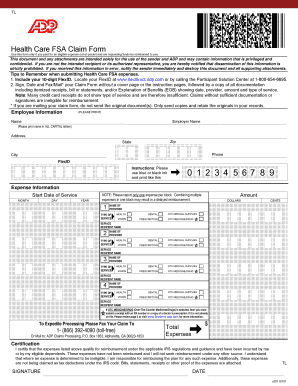 Health Care FSA Claim Form