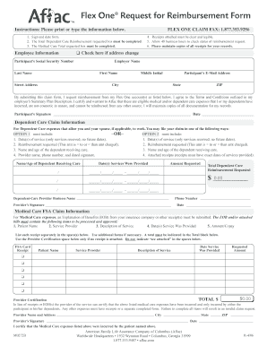 Flex One Request for Reimbursement Form