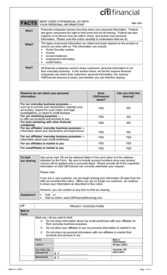 CitiFinancial Privacy Notice
