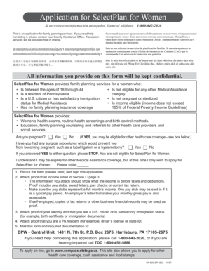 SelectPlan for Women Application