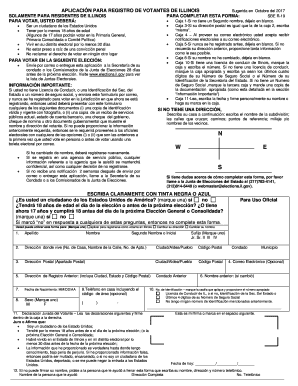 APLICACIÓN PARA REGISTRO DE VOTANTES DE ILLINOIS