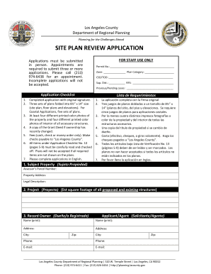 Los Angeles County Site Plan Review Application