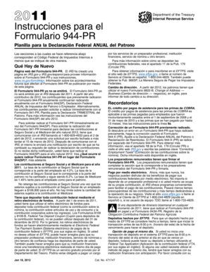 Instrucciones para el Formulario 944-PR