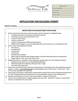 Building Permit Application