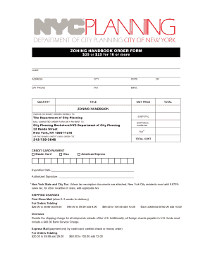 Zoning Handbook Order Form