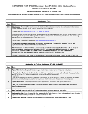 instructions for the tiger discretionary grant sf 424 4040 form