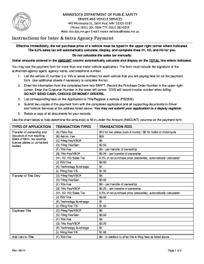 Minnesota Vehicle Payment Form