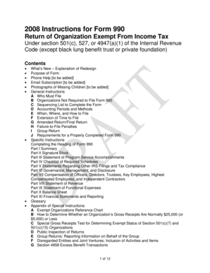 2008 Form 990 Instructions