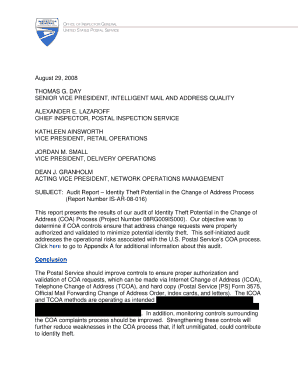 Fillable Online uspsoig ps form 3575 writable Fax Email Print - pdfFiller