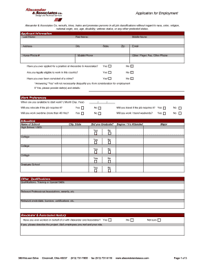 Application for Employment