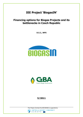 Financing for biogas projects in Czeck Republic and its ... - BiogasIN