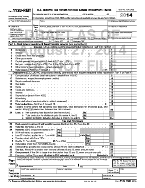 US Federal Form 1120-REIT