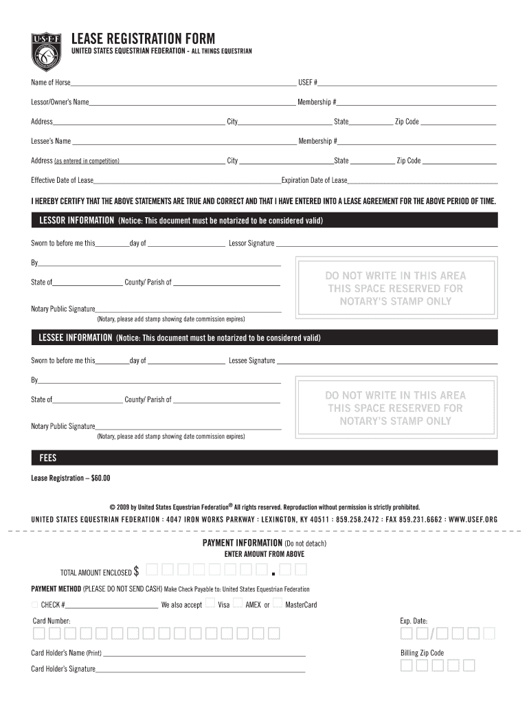 usef lease agreement form Preview on Page 1