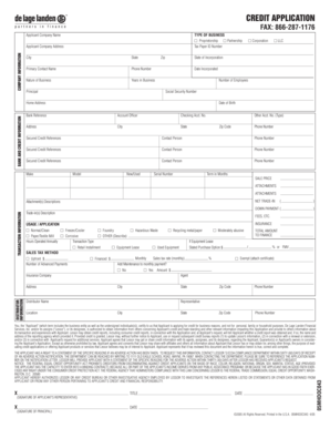Credit Application Form
