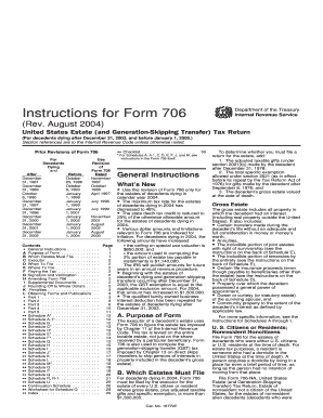 Form 706 Instructions