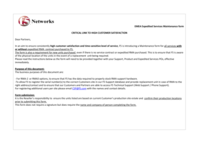 EMEA Expedited Services Maintenance Form