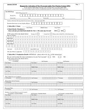 Request for Activation of Tier-II NPS Account