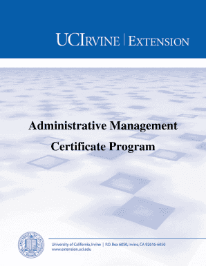 Administrative Management Certificate Program - unex uci