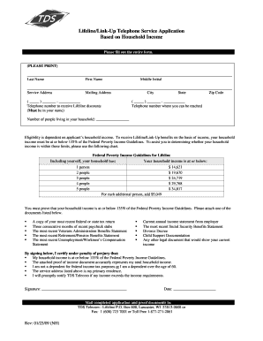 Lifeline/Link-Up Telephone Service Application