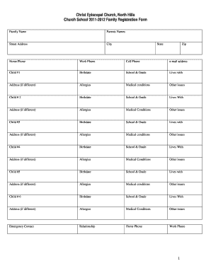 printable sunday school registration forms