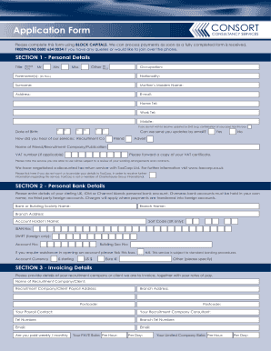 Consultancy Services Application Form