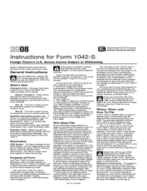 Instructions for Form 1042-S