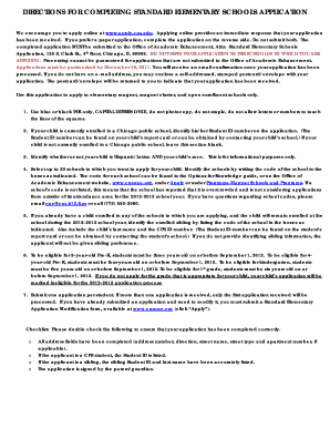 Standard Elementary Schools Application