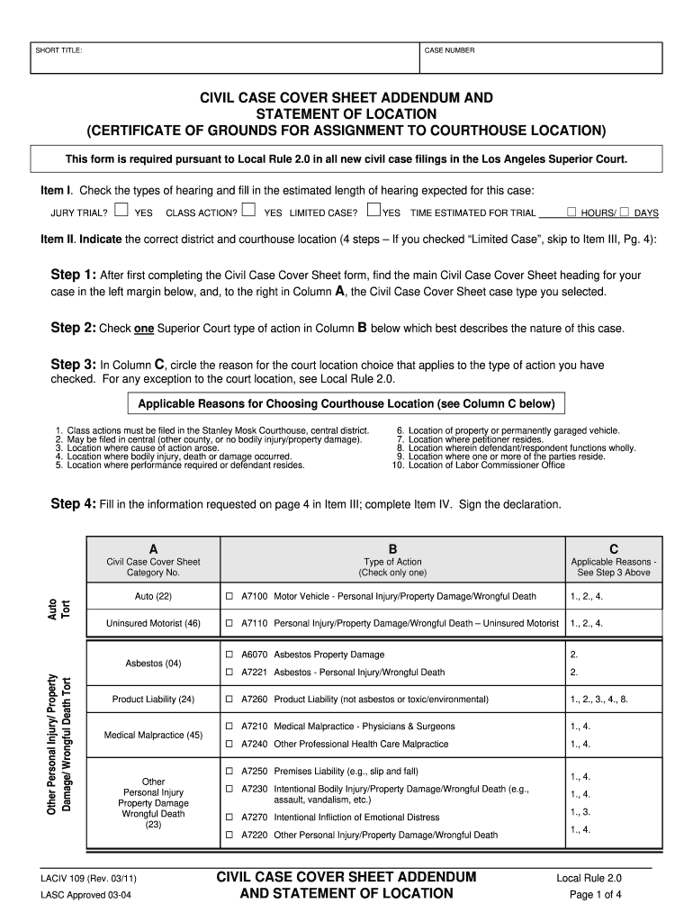 form civil case Preview on Page 1