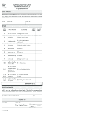 California IRP Application Checklist