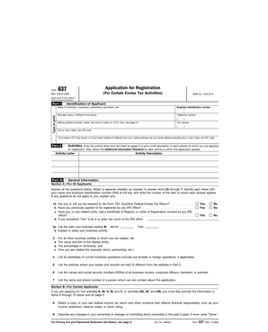 IRS Form 637 Application for Registration