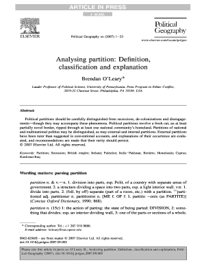 Analysing partition: Definition, classification and explanation - kurd