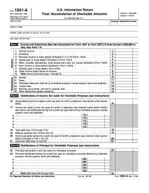 Form 1041-A US Information Return