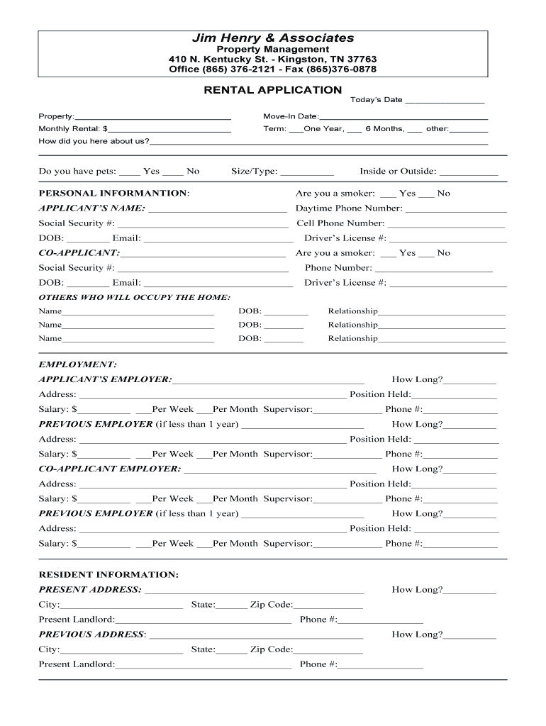 house rent form Preview on Page 1.