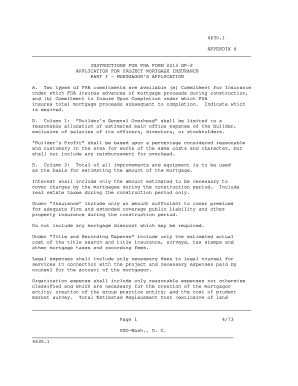 FHA Form 2013 GP-2 Application