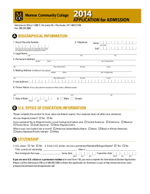 SUNY Application for Admission