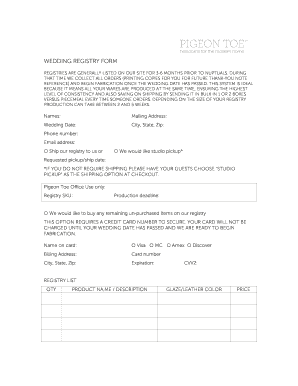 wedding gift registry template