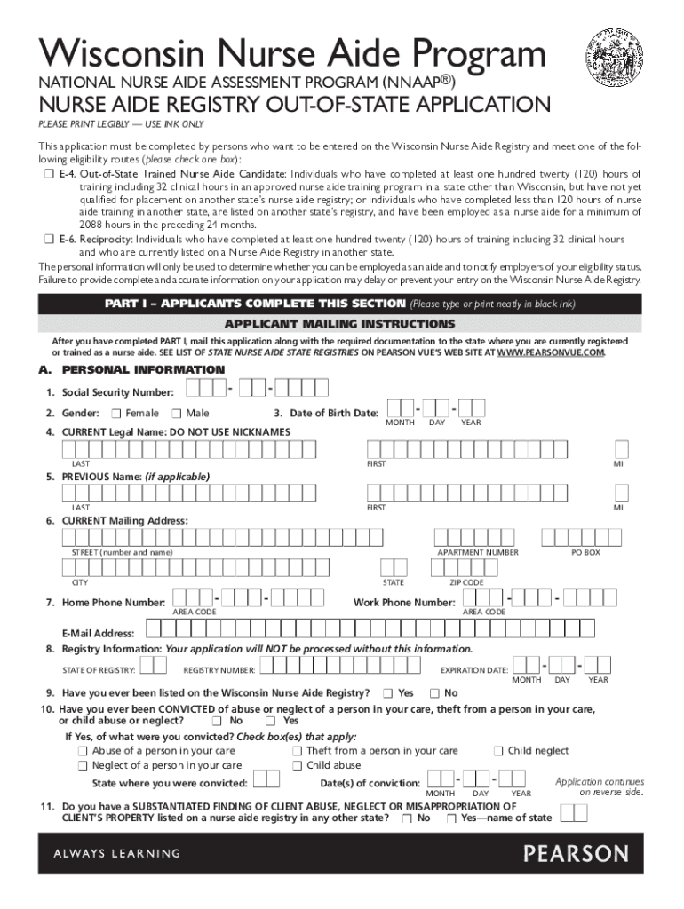 wisconsin cna reciprocity Preview on Page 1