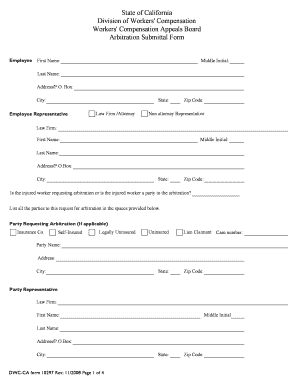 Dwc fillable form california