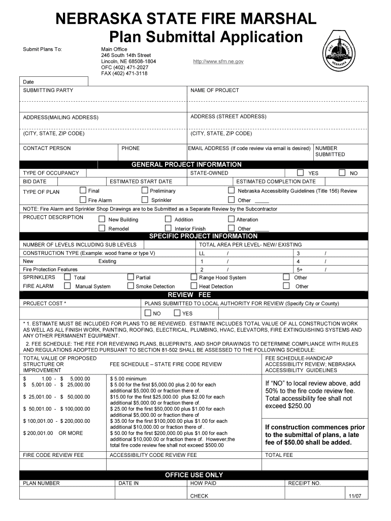 nebraska fire marshal inspection checklist Preview on Page 1.